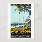 Australië Vintage Travel Poster teruggezet Briefkaart (Voorkant)