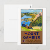 Australië Vintage Travel Poster teruggezet Briefkaart (Voorkant / Achterkant)