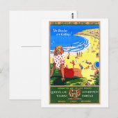 Australië Vintage Travel Poster teruggezet Briefkaart (Voorkant / Achterkant)