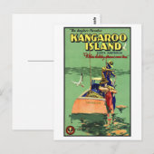 Australië Vintage Travel Poster teruggezet Briefkaart (Voorkant / Achterkant)