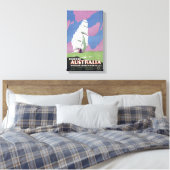 Australië Vintage Travel Poster teruggezet Canvas Afdruk (Insitu (Slaapkamer))