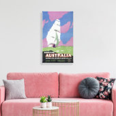 Australië Vintage Travel Poster teruggezet Canvas Afdruk (Insitu (Woonkamer))