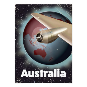 Australië vintage vakantieposter foto afdruk