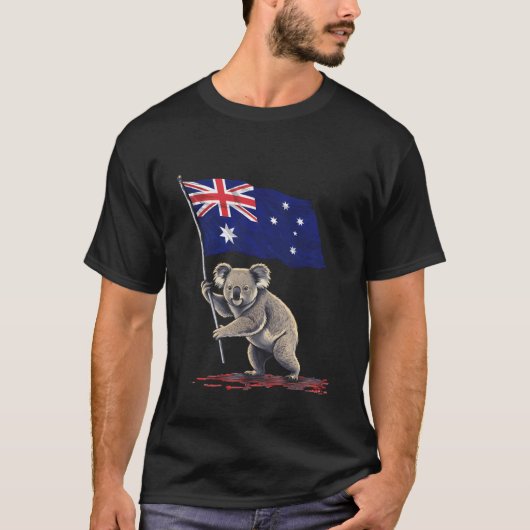 Australië Vlag Australische Koala T-shirt (Voorkant)