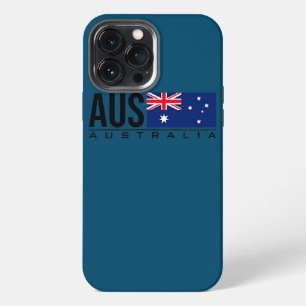 AUSTRALIË VLAG AUSTRALISCHE LANDCODE AUS SPORTEN iPhone 13 PRO MAX HOESJE