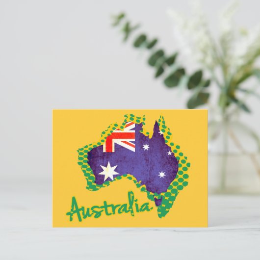 Australië vlag briefkaart (Staand voorkant)