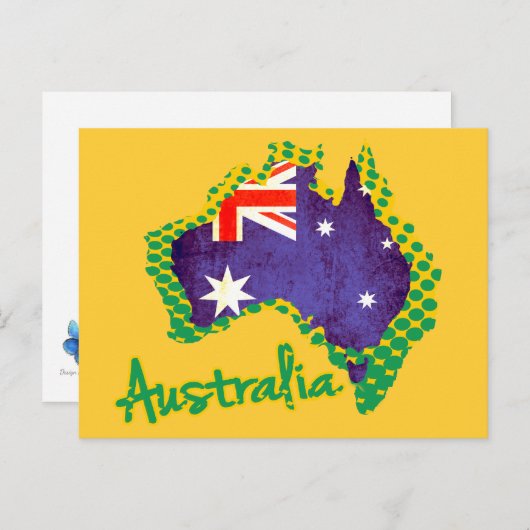 Australië vlag briefkaart (Voorkant / Achterkant)