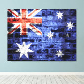 Australië vlag canvas afdruk (Insitu (Houten vloer))