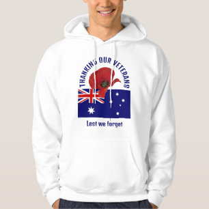 Australië Vlag DANK U VETERANEN Herinnering Hoodie