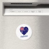 Australië Vlag Hart Magneet (Insitu (Vaatwasser))