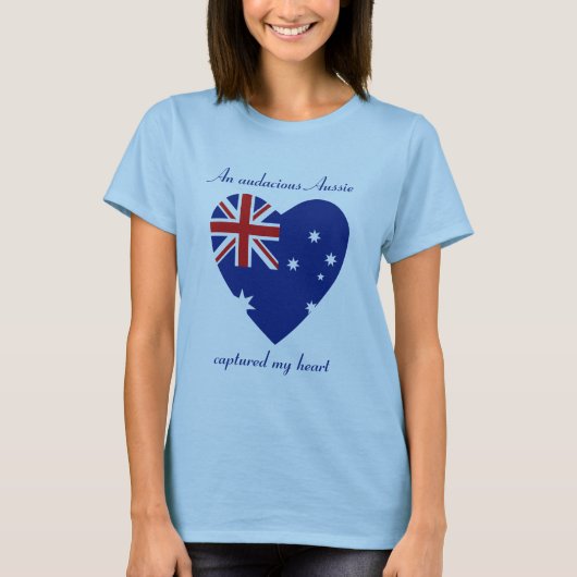 Australië Vlag Hart T-shirt (Voorkant)