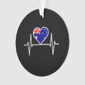 Australië Vlag Hartslag Ornament (voorkant)