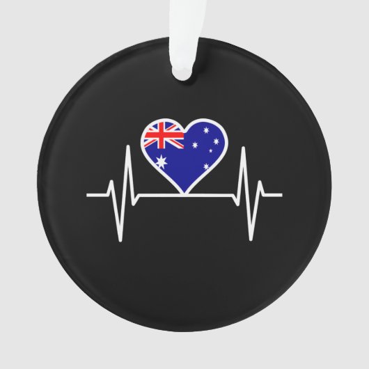 Australië Vlag Hartslag Ornament (voorkant)