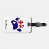 Australië Vlag Hond Paw Print Bagagelabel (Achterkant horizontaal)