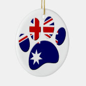 Australië Vlag Hond Paw Print Keramisch Ornament (Rechts)