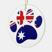 Australië Vlag Hond Paw Print Keramisch Ornament (Links)