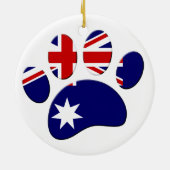 Australië Vlag Hond Paw Print Keramisch Ornament (Achterkant)