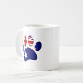 Australië Vlag Hond Paw Print Koffiemok (Voorkant links)