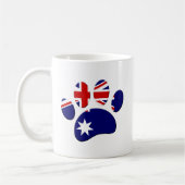 Australië Vlag Hond Paw Print Koffiemok (Links)