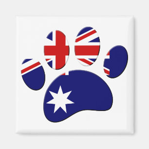 Australië Vlag Hond Paw Print Magneet