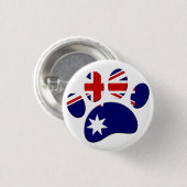 Australië Vlag Hond Paw Print Ronde Button 3,2 Cm (Voorkant /achterkant)