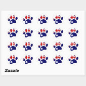 Australië Vlag Hond Paw Print Ronde Sticker (Vel)