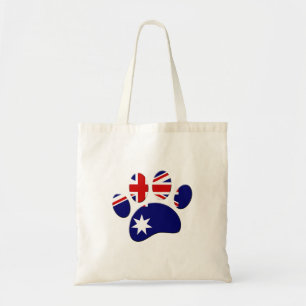 Australië Vlag Hond Paw Print Tote Bag