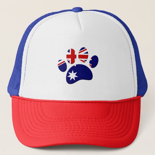 Australië Vlag Hond Paw Print Trucker Pet (Voorkant)