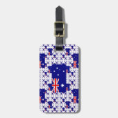 Australië Vlag in meerdere kleurrijke lagen Bagagelabel (Voorkant verticaal)
