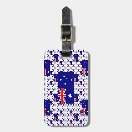 Australië Vlag in meerdere kleurrijke lagen Bagagelabel (Voorkant verticaal)