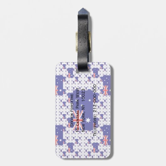 Australië Vlag in meerdere kleurrijke lagen Bagagelabel (Achterkant verticaal)