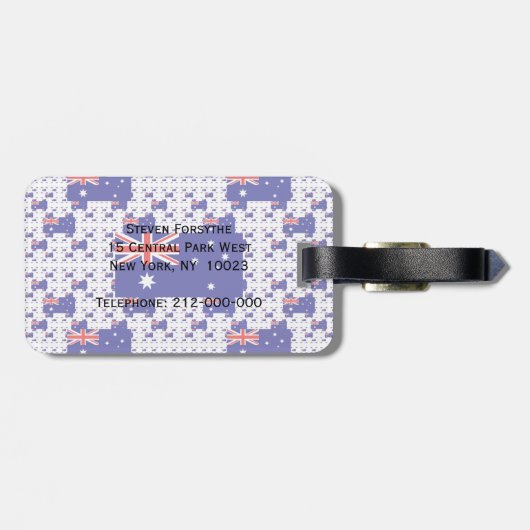 Australië Vlag in meerdere kleurrijke lagen Bagagelabel (Achterkant horizontaal)