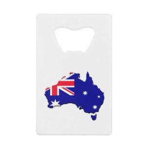 Australië Vlag Kaart Creditkaart Flessenopener
