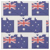 AUSTRALIË Vlag Kaart Omtrek Stof (Close Up)