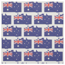 AUSTRALIË Vlag Kaart Omtrek Stof
