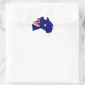 Australië vlag kaart ronde sticker (Tas)
