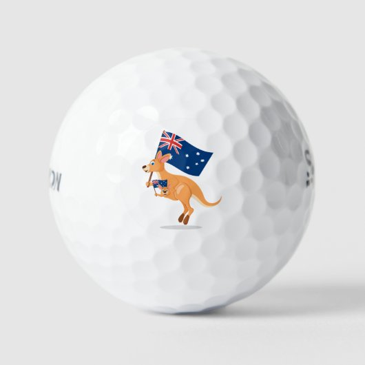 Australië Vlag Kangoeroe Golfballen (Voorkant)