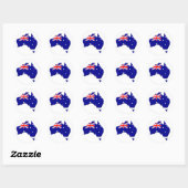 Australië-vlag-land-afgeschuinde-rand Ronde Sticker (Vel)