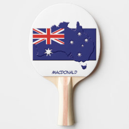 AUSTRALIË VLAG & MAP Persoonlijk Tafeltennisbatje