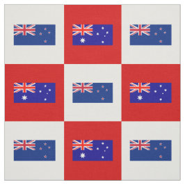 Australië Vlag, Nieuw-Zeeland Vlag op Rood & Wit Stof