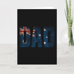 Australië Vlag Papa T-shirt Vaderdag Australische Kaart