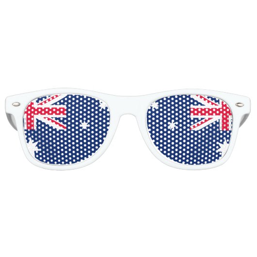Australië Vlag Party Shades Zonnebril (Voorkant)