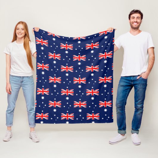 Australië vlag patroon fleece deken (In situ)
