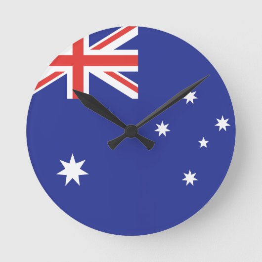 Australië Vlag Ronde Klok (Voorkant)