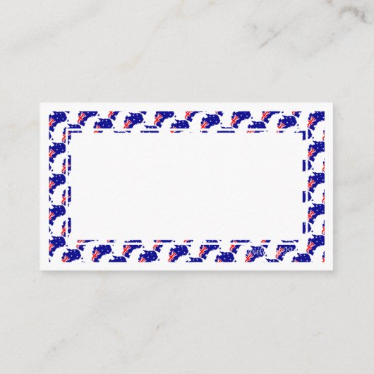 AUSTRALIË Vlag | Speciaal patriottisch Visitekaartje (Achterkant)