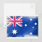 Australië Vlag Uitfading Briefkaart (Voorkant / Achterkant)