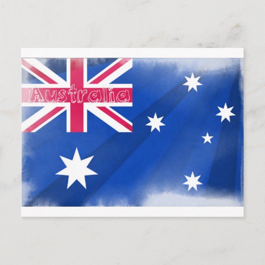 Australië Vlag Uitfading Briefkaart (Voorkant)