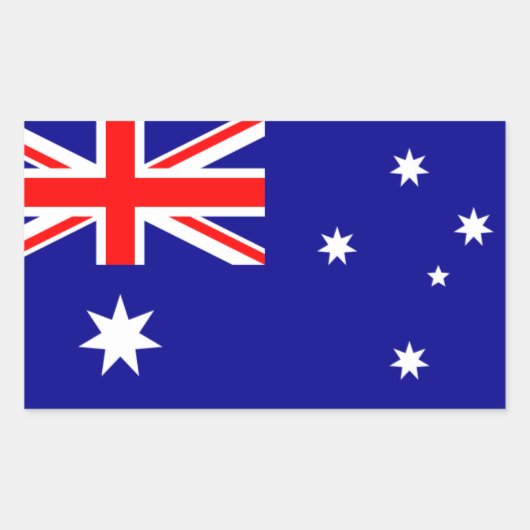 AUSTRALIË: Vlag van Australië Rechthoekige Sticker (Voorkant)
