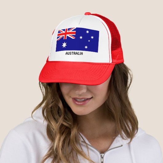 Australië: vlag van Australië Trucker Pet (In situ)