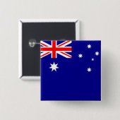 Australië Vlag Vierkante Button 5,1 Cm (Voorkant /achterkant)